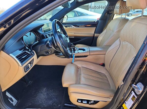 WBA7F2C5XGG418306 2016 BMW 7 SERIES Black Widok wnętrza z przodu