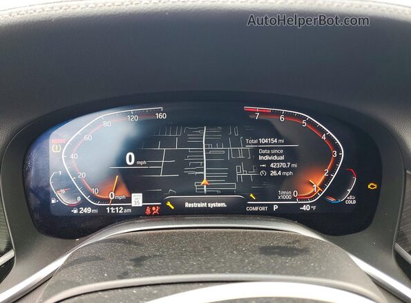 WBA7T2C03MCF81480 2021 BMW 7 SERIES Gray Instrument cluster view