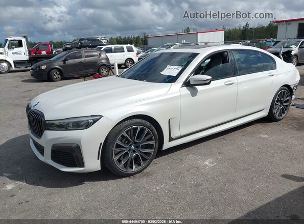 WBA7U2C02NCG85361 2022 BMW 7 SERIES White წინა მარცხენა ხედი სამი მეოთხედიდან