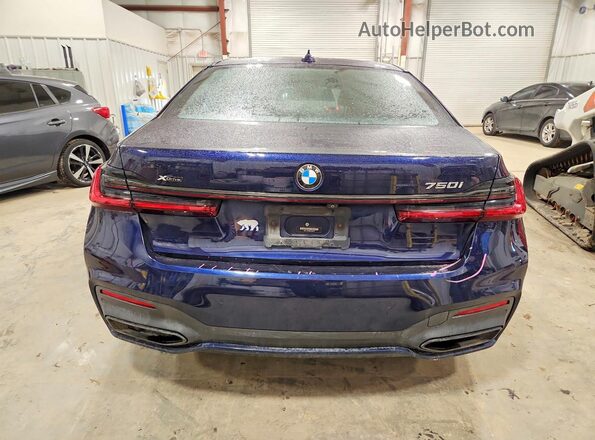 WBA7U2C05MCG39215 2021 BMW 7 SERIES Blue უკანა ხედი