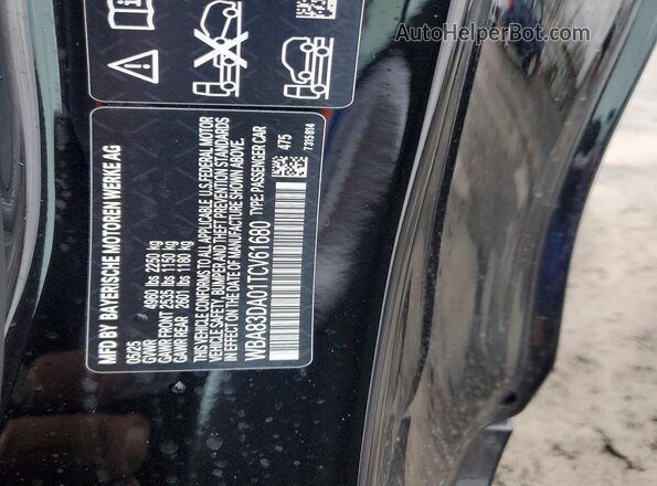 WBA83DA01TCV61680 2026 BMW M4 Black Vista de la etiqueta del VIN
