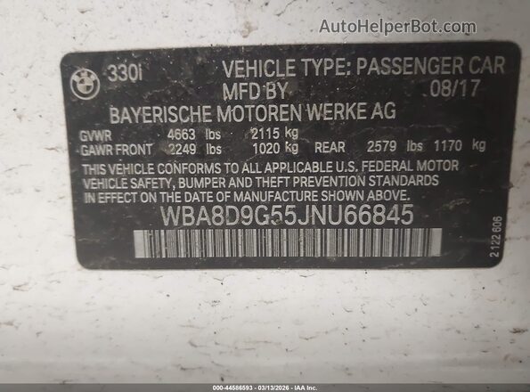 WBA8D9G55JNU66845 2018 BMW 7 SERIES White 
