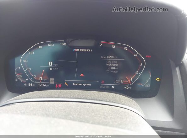 WBABC4C56KBJ35907 2019 BMW M8 Dark Blue Вид задних сидений