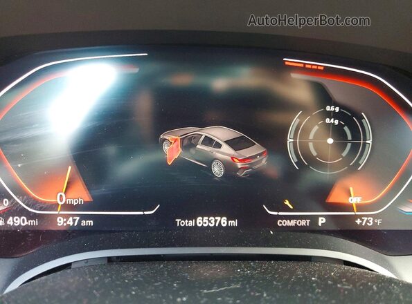 WBAGV2C0XLCD38323 2020 BMW 8 SERIES Blue Вид щитка приладів