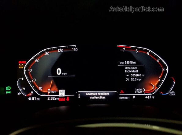 WBAGV4C08LCD80954 2020 BMW 8 SERIES Blue Instrument cluster view
