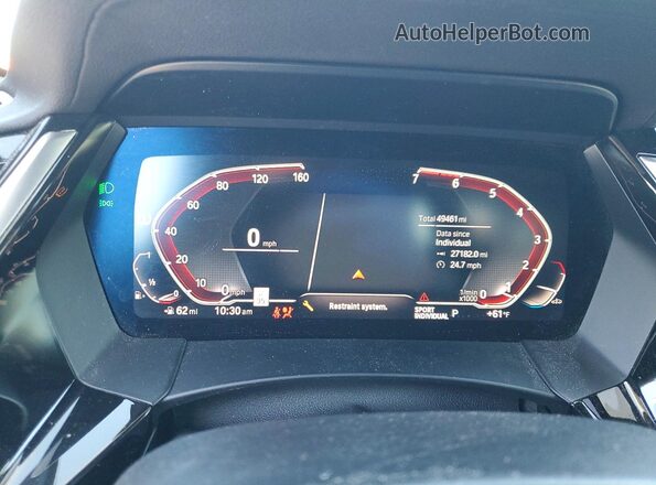 WBAHF3C05LWW65537 2020 BMW Z4 Black Vista del cuadro de instrumentos