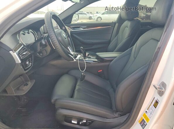 WBAJA9C52KB391931 2019 BMW 5 SERIES White Вид салону спереду