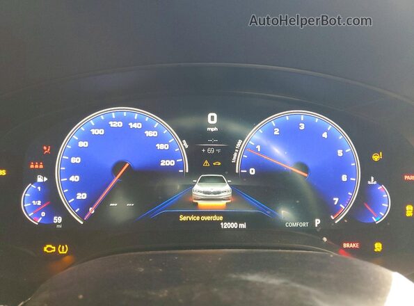 WBAJB9C54KB464522 2019 BMW M5 Black ხელსაწყოთა პანელის ხედი