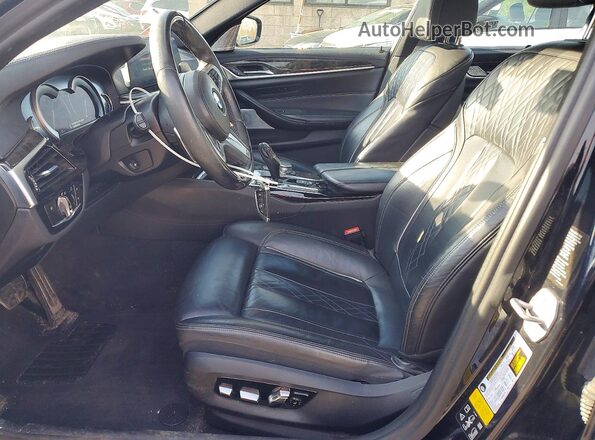 WBAJE7C37HG478923 2017 BMW 5 SERIES Black Widok wnętrza z przodu