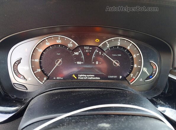 WBAJE7C37HG478923 2017 BMW 5 SERIES Black Widok zestawu wskaźników