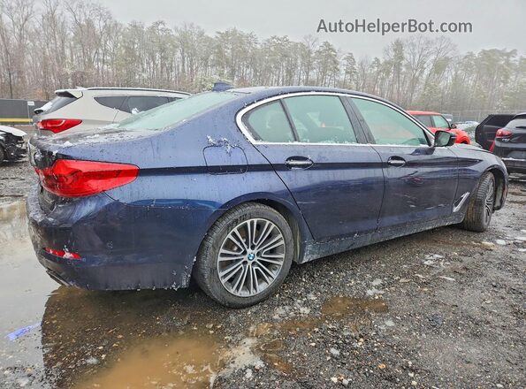WBAJE7C38HG889876 2017 BMW 5 SERIES Синий Задняя правая четверть
