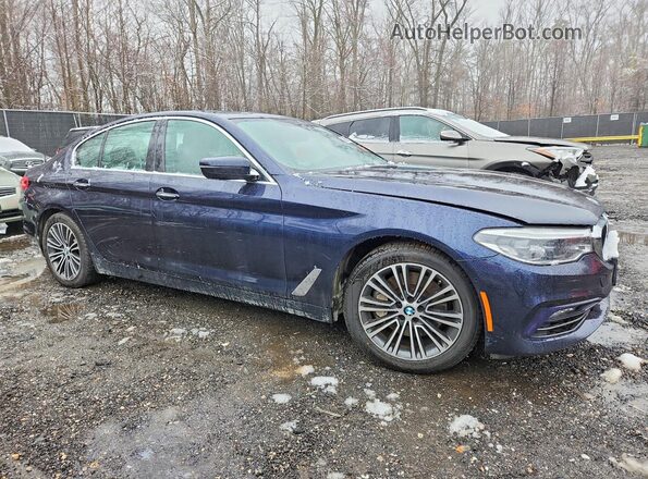 WBAJE7C38HG889876 2017 BMW 5 SERIES Синий Передняя правая четверть