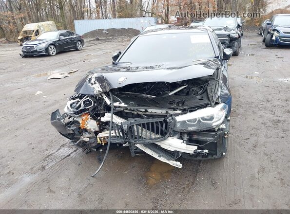 WBAJE7C54KWW20904 2019 BMW 5 SERIES Dark Blue Вид спереду