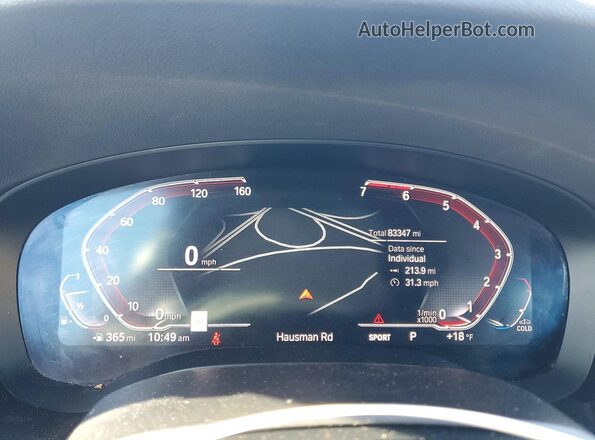 WBAJR7C04LCD12727 2020 BMW 5 SERIES Черный Вид щитка приборов