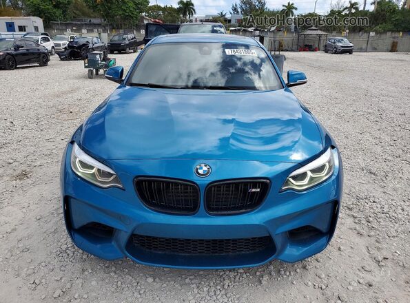 WBS1J5C53JVD36148 2018 BMW M2 Blue Vista frontal