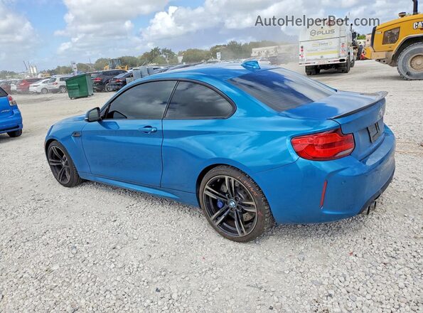 WBS1J5C53JVD36148 2018 BMW M2 Blue Trasero izquierdo