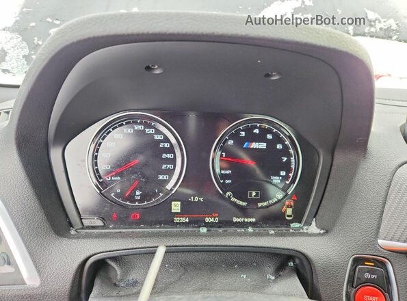 WBS2U7C52K7D57859 2019 BMW M2 Black Instrument cluster view