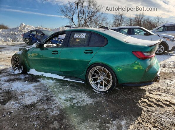 WBS33AY04NFM94665 2022 BMW M3 Green Հետևի ձախ