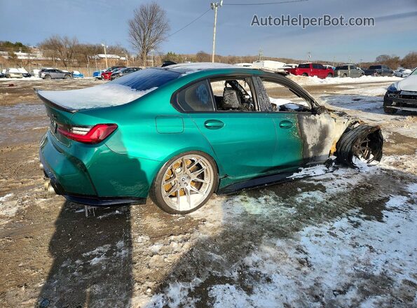 WBS33AY04NFM94665 2022 BMW M3 Green Հետևի աջ