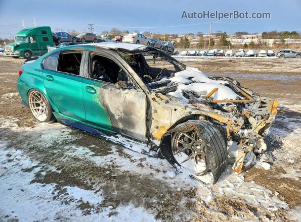 WBS33AY04NFM94665 2022 BMW M3 Green Առջևի աջ
