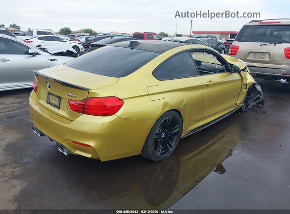 WBS3R9C53GK336652 2016 BMW M4 Желтый Задняя правая четверть