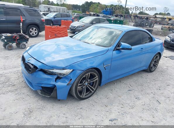 WBS3U9C51GP969345 2016 BMW M4 Blue Передня ліва чверть