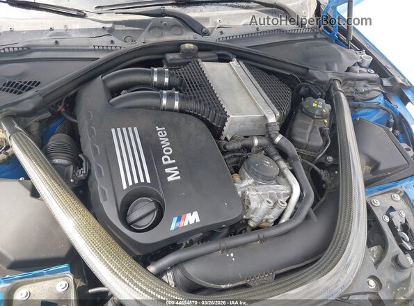 WBS3U9C51GP969345 2016 BMW M4 Blue Вид ззаду