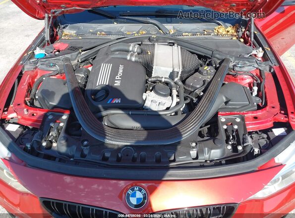 WBS3U9C51HP970710 2017 BMW M4 Red Вид ззаду