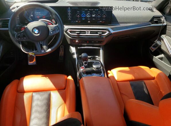 WBS43AY03RFT30284 2024 BMW M3 Black Вид панелі приладів