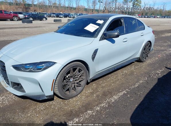 WBS43AY08PFN49481 2023 BMW M3 Blue წინა მარცხენა ხედი სამი მეოთხედიდან
