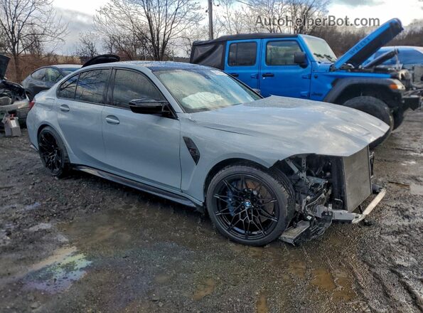 WBS43AY09NFM26026 2022 BMW M3 Gray Front right