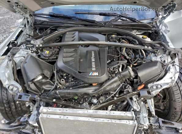 WBS43AY09NFM26026 2022 BMW M3 Gray Rear interior view