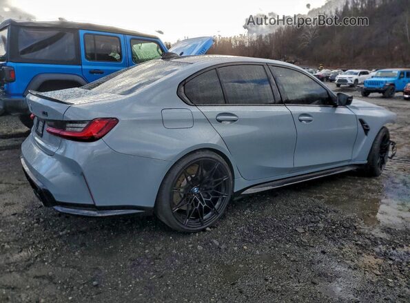 WBS43AY09NFM26026 2022 BMW M3 Gray Rear right