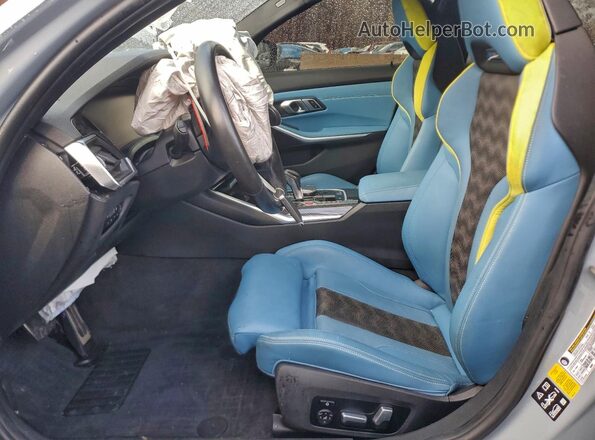 WBS43AY09NFM26026 2022 BMW M3 Gray Front interior view