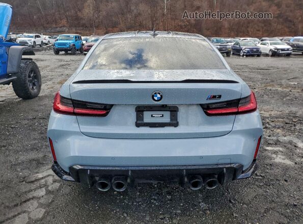 WBS43AY09NFM26026 2022 BMW M3 Gray Rear view