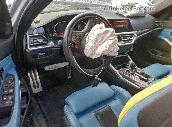 WBS43AY09NFM26026 2022 BMW M3 Gray Dashboard view