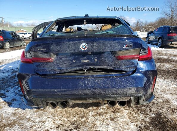 WBS43AY0XPFP63162 2023 BMW M3 Синий Вид сзади
