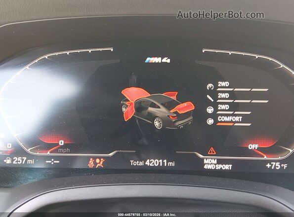 WBS43AZ03PCL68062 2023 BMW M4 Gray Widok tylnych siedzeń