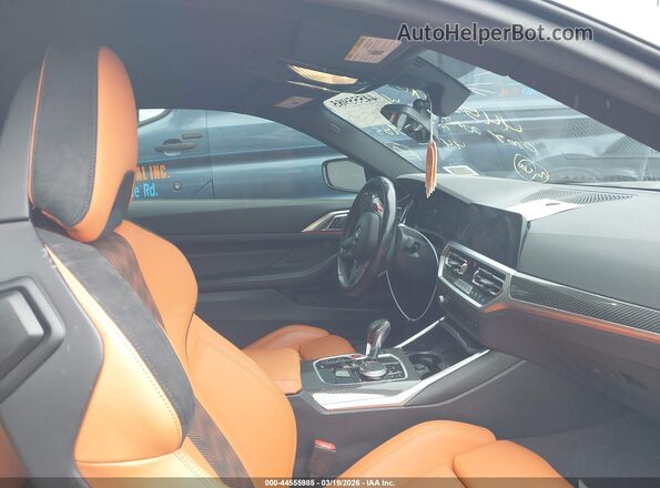 WBS43AZ08PCM56170 2023 BMW M4 Gray Widok wnętrza z przodu