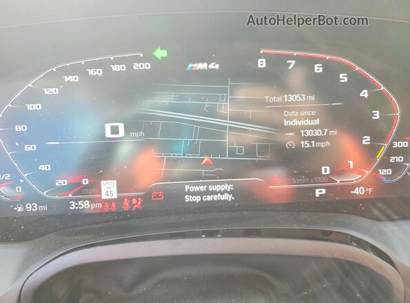 WBS43AZ0XPCM18343 2023 BMW M4 Серый Вид щитка приборов