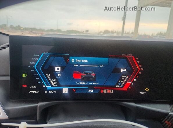 WBS43BA07TCW40429 2026 BMW M4 Black Vista del cuadro de instrumentos