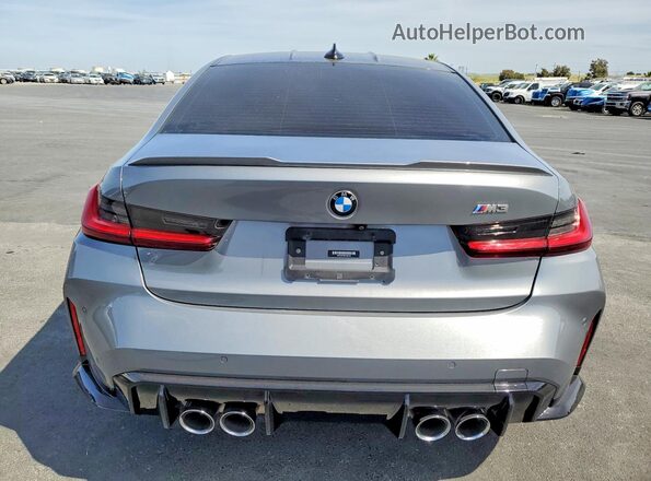 WBS53AY00NFM59100 2022 BMW M3 Silver Rear view