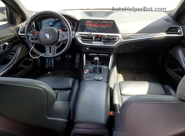 WBS53AY00NFM59100 2022 BMW M3 Silver Dashboard view