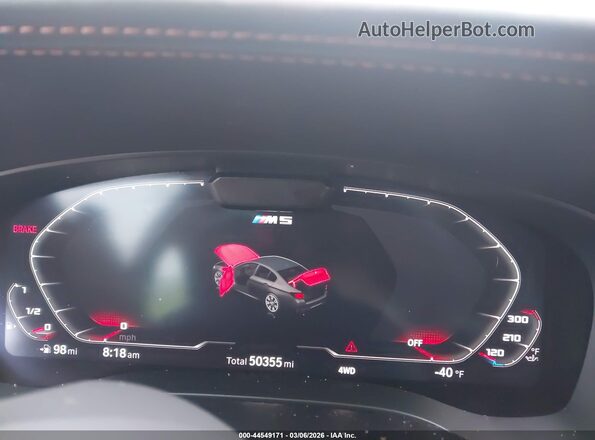 WBS83CH05MCF97257 2021 BMW M5 Black Widok tylnych siedzeń