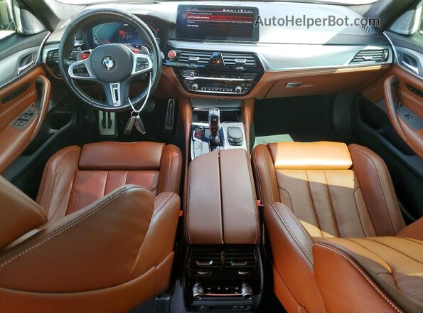 WBS83CH0XMCF71284 2021 BMW M5 Brown Widok deski rozdzielczej