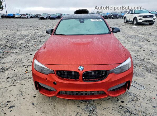 WBS8M9C54J5L00253 2018 BMW M3 Orange წინა ხედი