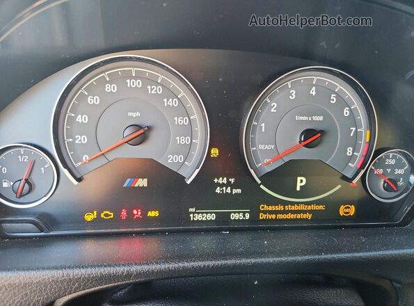 WBS8M9C57G5D30231 2016 BMW M3 Blue Вид щитка приладів
