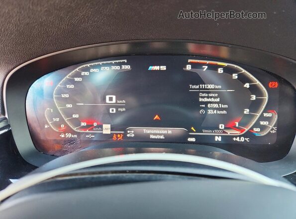 WBSJF0C09LCE72758 2020 BMW M5 Gray Widok zestawu wskaźników