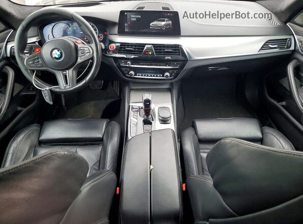 WBSJF0C5XKB284540 2019 BMW M5 White Առջևի վահանակի տեսք