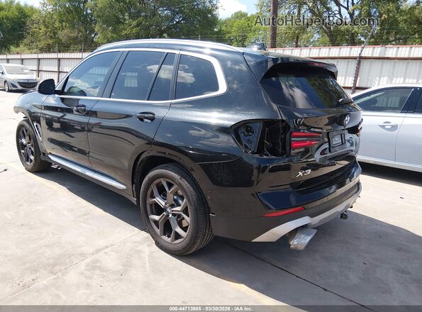 WBX47DP01NN183819 2022 BMW X3 Black Rear left